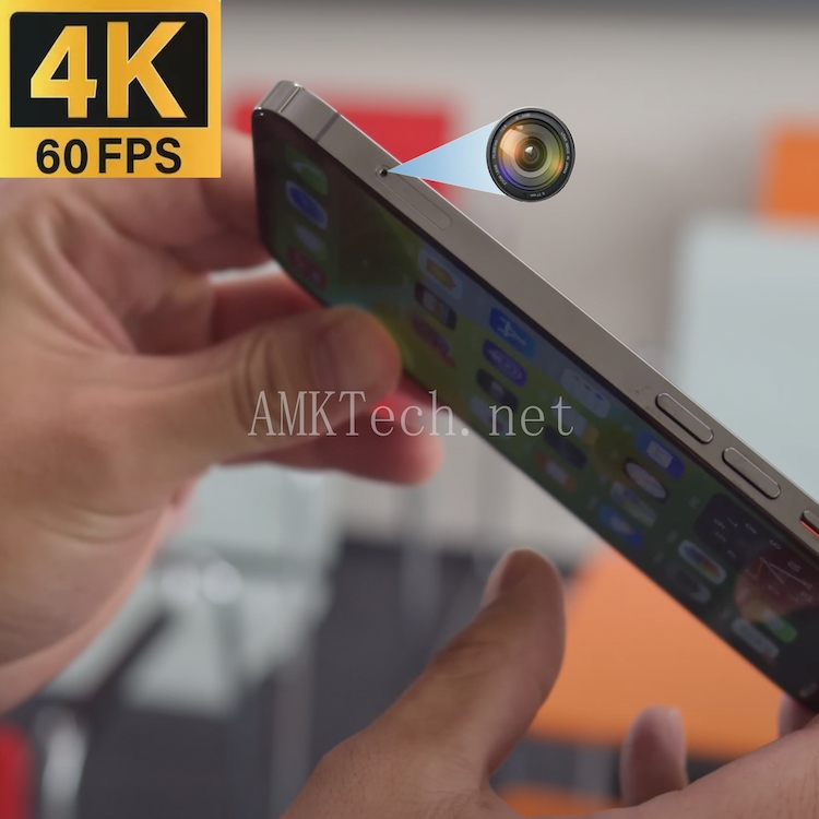 iPhone 12 Pro mit Versteckter Kamera – Diskrete 4K-Aufnahmen bei 60 FPS mit Seitlicher/Oberer Linse
